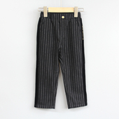 120春秋 品牌童装 折扣 L瑞系列100 儿童加绒羊毛休闲裤 1528黑