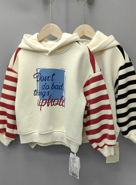 KY榛guo酱100-130秋冬 品牌童装折扣/休闲上衣加绒卫衣36616二色