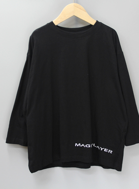 S欧系列110春秋 品牌童装折扣/儿童长袖休闲T恤纯棉60831黑