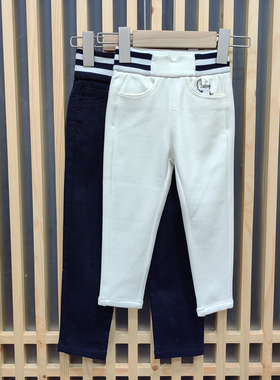 J-Y家80-100春秋 品牌童装折扣/儿童休闲针织长裤打底裤39337二色