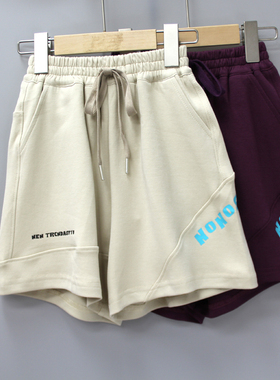 恩shuo家120/130夏装品牌童装折扣/儿童休闲中裤短裤针织88032二