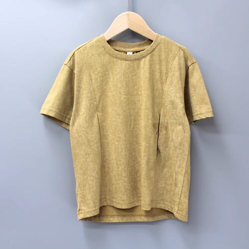 G吾TU家110/120夏品牌童装折扣/大童薄款棉短袖T恤衫75115卡其