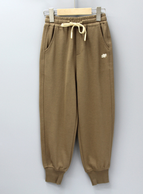 G库ka图130秋品牌折扣童装/大童休闲针织运动收口长裤43515咖