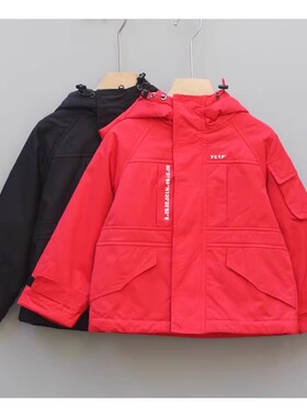 T衣ch家110-160秋冬Ⅲ品牌童装折扣/中厚夹棉棉衣袄外套30336二色