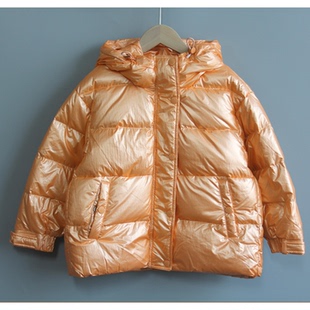 S-M家120冬装 品牌折扣童装/儿童羽绒服中厚外套49506橙