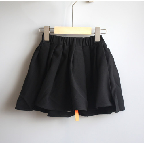 I家130-170春秋 品牌童装折扣/儿童休闲梭织半裙短裙2901黑