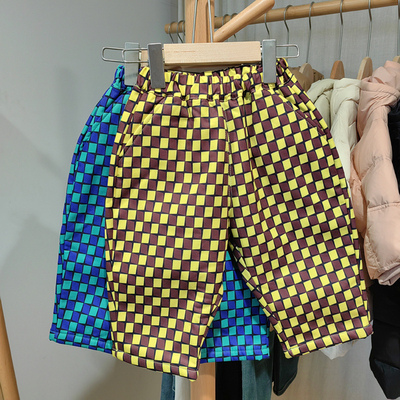 G-U*S家80-120秋冬 品牌童装折扣/儿童休闲加绒格子长裤50071二色