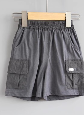 福利T吾系列80/90夏Ⅲ品牌童装折扣/儿童简约休闲五分中裤07913灰