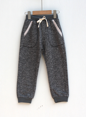 L善系列110-160春秋装 品牌折扣童装/儿童棉休闲运动长裤07914黑