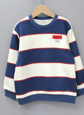 S植ke家120-160秋冬 品牌童装折扣/儿童一体绒套头卫衣31022二色