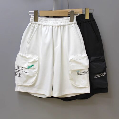 J-I家120/130夏品牌折扣童装/中童休闲柔软针织宽松中裤6671二