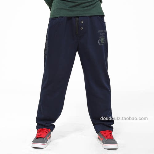 威系列145-165春秋 男童中大舒适宽松长裤休闲运动棉裤子8269多