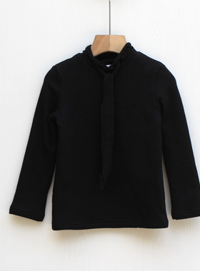 S宝系列110-130冬装 品牌童装折扣/童立领加绒打底衣50527黑