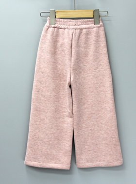 J-THREE.3家110秋冬 童装品牌折扣儿童加绒休闲长裤38531粉