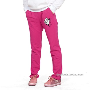 8562玫 运动休闲裤 威系列145 160春秋女童中大童舒适宽松毛圈长裤