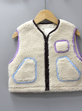 Y安系列80/90秋冬 品牌童装折扣/小童夹棉中厚背心马甲04360咖