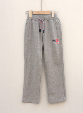 L善系列130春秋装 品牌折扣童装/儿童休闲运动长裤9130深灰