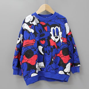 儿童休闲上衣长袖 折扣 卫衣15613蓝 160春秋品牌童装 G另bei家110