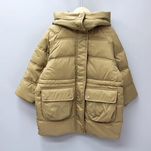 Y七M家100/110冬装 品牌童装折扣/儿童羽绒服中厚休闲外套20088棕
