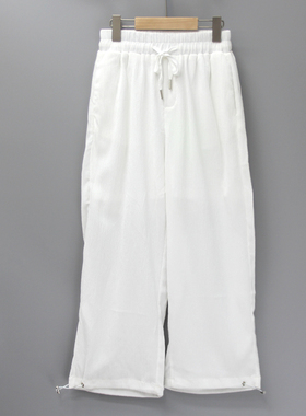 S咭系列170春秋品牌童装折扣/青少年大童休闲速干长裤30718白