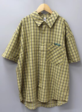 R百系列150-180夏品牌童装折扣/少年大薄款棉短袖衬衣衫17719绿