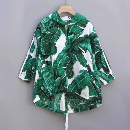 福利L柏系列140春秋 品牌童装折扣/儿童休闲开衫外套33221白绿