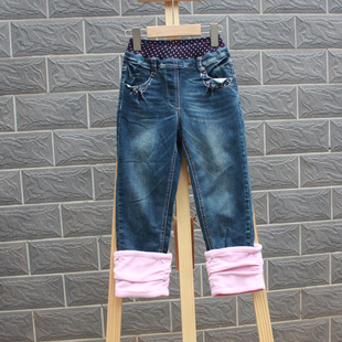 儿童休闲加绒牛仔长裤 S特系列110 折扣 品牌童装 30026兰 120秋装