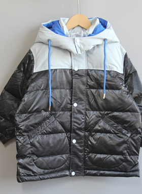TY莫系列120/130冬 品牌童装折扣撤柜/童帽羽绒服中厚外套9814黑