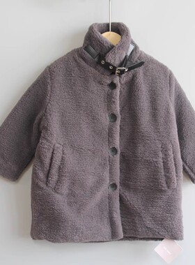 L提系列100-140秋冬 品牌童装折扣/儿童森系夹棉开衫外套7751灰