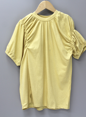 L李系列100夏装 品牌童装折扣/女童简约短袖棉尔连衣裙03079