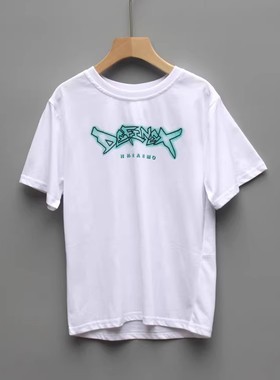 L妞系列130-160夏装 品牌童装折扣/儿童纯棉短袖T恤休闲23544白