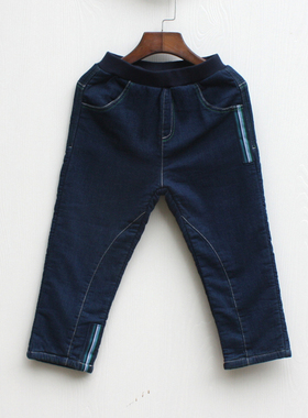 马系列160冬装 品牌童装折扣/儿童加绒牛仔休闲长裤47033