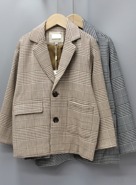 S-HO系列110-160秋装 品牌童装折扣/童双层休闲西装外套85128二色