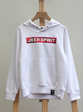 吉系列120/130春秋装 品牌童装折扣/儿童长袖带帽上衣卫衣11031白