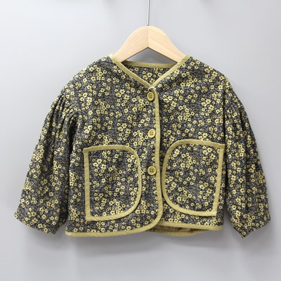 S具you家100-120春秋 品牌童装折扣/儿童双层长袖外套休闲85012花