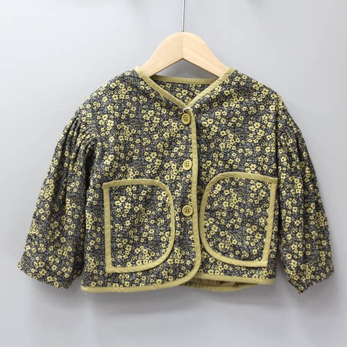 S具you家100-120春秋 品牌童装折扣/儿童双层长袖外套休闲85012花