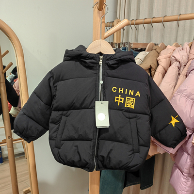 S武系列100-140冬装 品牌童装折扣/加厚加棉棉袄棉衣外套11273黑