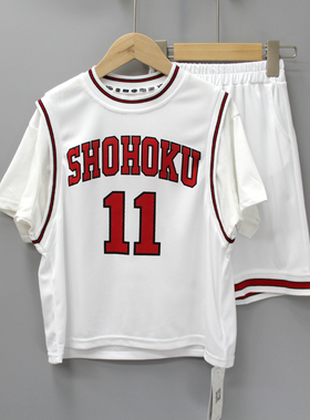 螺si钉120-160夏品牌童装折扣/儿童速干短袖T恤+短裤两件11290白