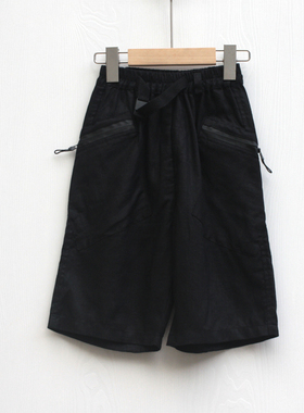 TS吾系列110夏装 品牌童装折扣/儿童休闲棉短裤中裤01128黑