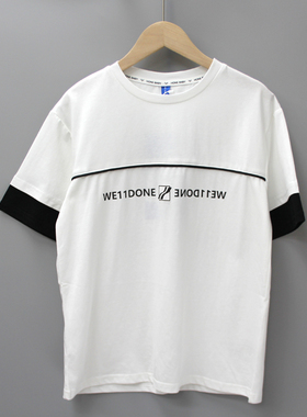 R龙dan家160夏装 品牌童装折扣/大童纯棉短袖T恤休闲8997白