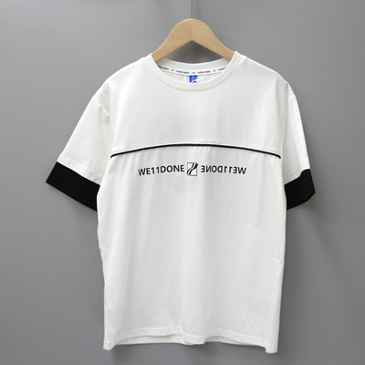 R龙dan家160夏装 品牌童装折扣/大童纯棉短袖T恤休闲8997白