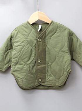 G吾系列100秋冬 品牌童装折扣/儿童休闲马甲+外套二件05597绿