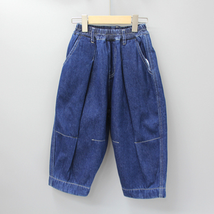 06099蓝 大童宽松加绒休闲长裤 S吾系列110秋冬 品牌折扣童装