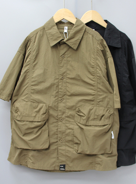 R百系列160/170夏品牌童装折扣大童工装短袖衬衣衬衫87705二色