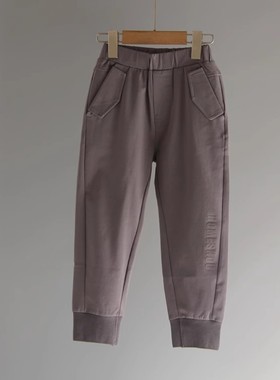 S-HO系列110-160春装 品牌童装折扣/童针织运动薄款长裤01779灰