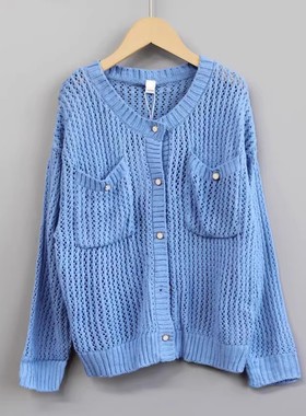 福利L续系列120/130春秋Ⅱ品牌童装折扣儿童开衫毛衣外套21704蓝