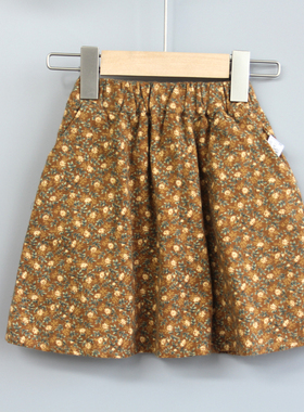 T衣ch家80-120春秋Ⅲ品牌童装折扣/童纯棉休闲半身裙短裙80816咖