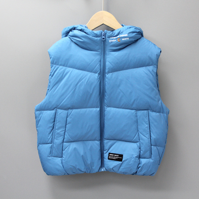 G子tian家120/130冬装品牌折扣童装/童羽绒服背心文艺马甲12003蓝