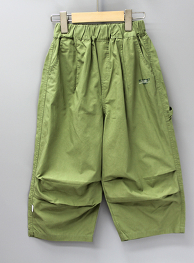 S衣Ch家110/120春秋 品牌童装折扣/大童休闲薄棉直筒长裤16765绿