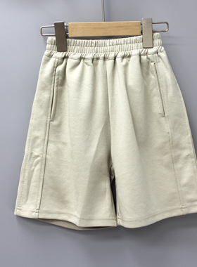 R阿muA和110/130夏 品牌折扣童装/大童休闲针织五分中裤25633浅绿